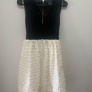 French Connection Black and White Women Dress